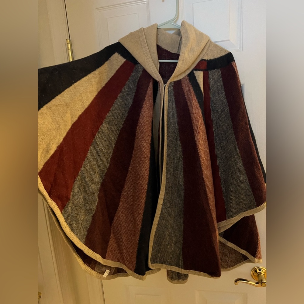 Winter sweater poncho